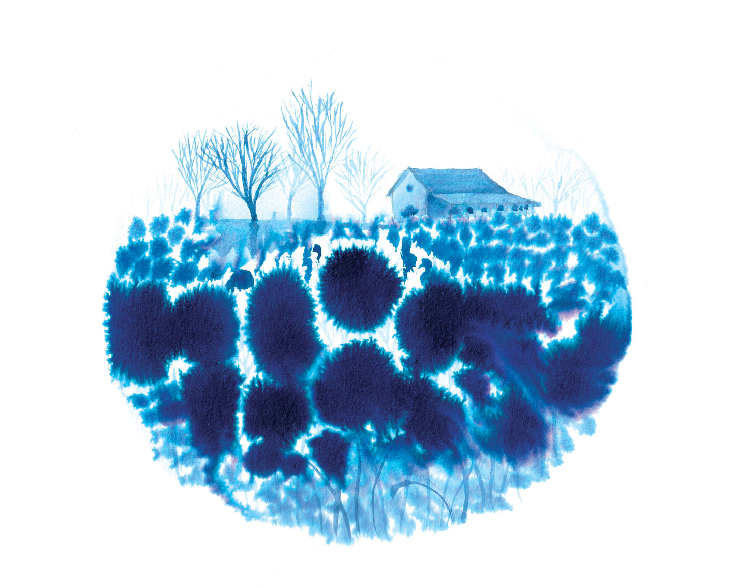 Landscape with Blue Trees